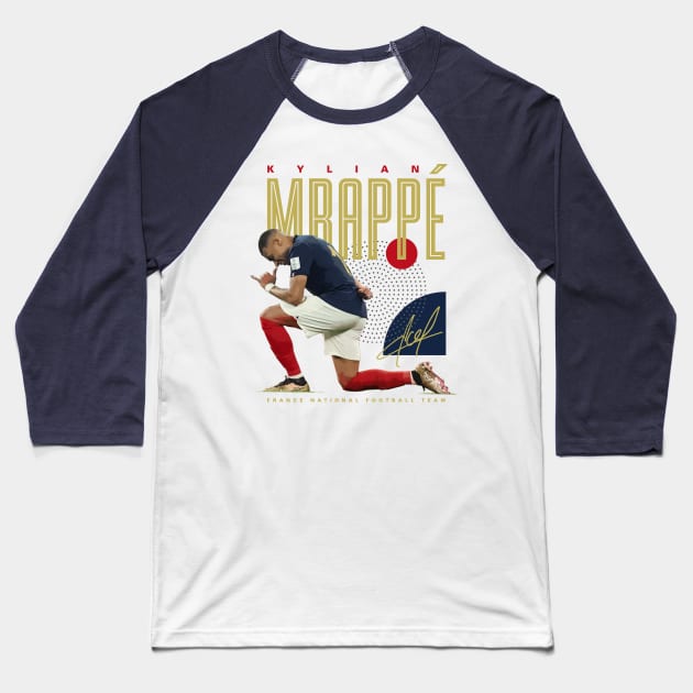 Kylian Mbappe Baseball T-Shirt by Juantamad